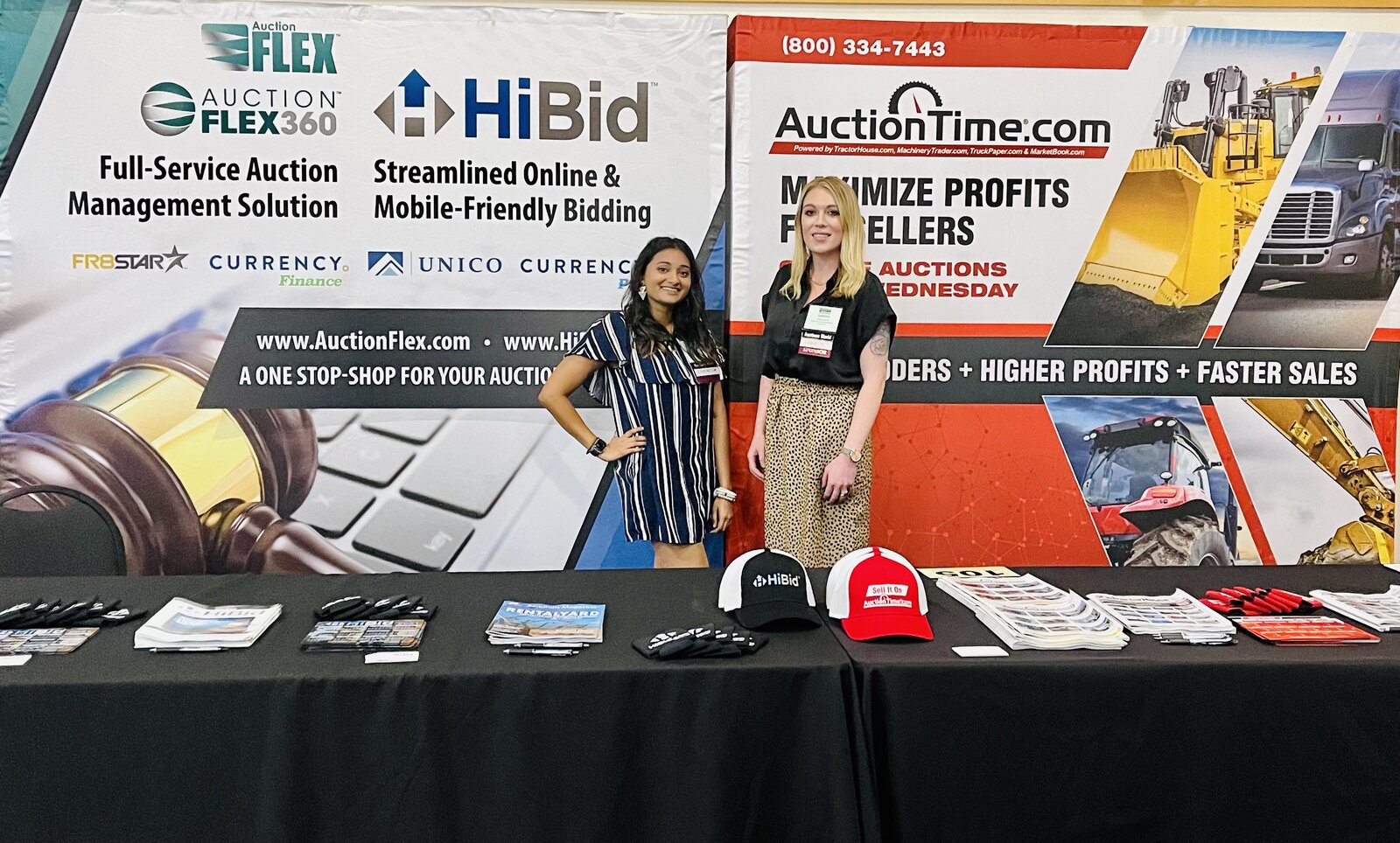Representing Auction Flex and HiBid at an industry trade show.